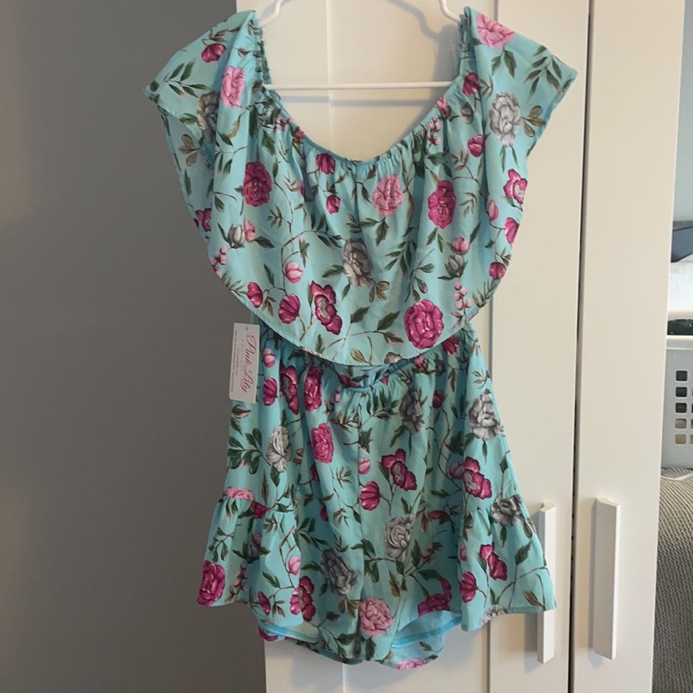 Floral Romper from Pink Lily Boutique